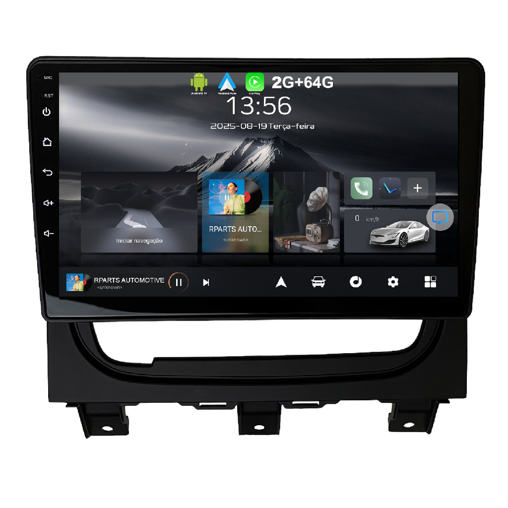 Kit Central Multimidia 9 Polegadas Android Fiat Palio Siena Strada Weekend Adventure 2013 a 2019