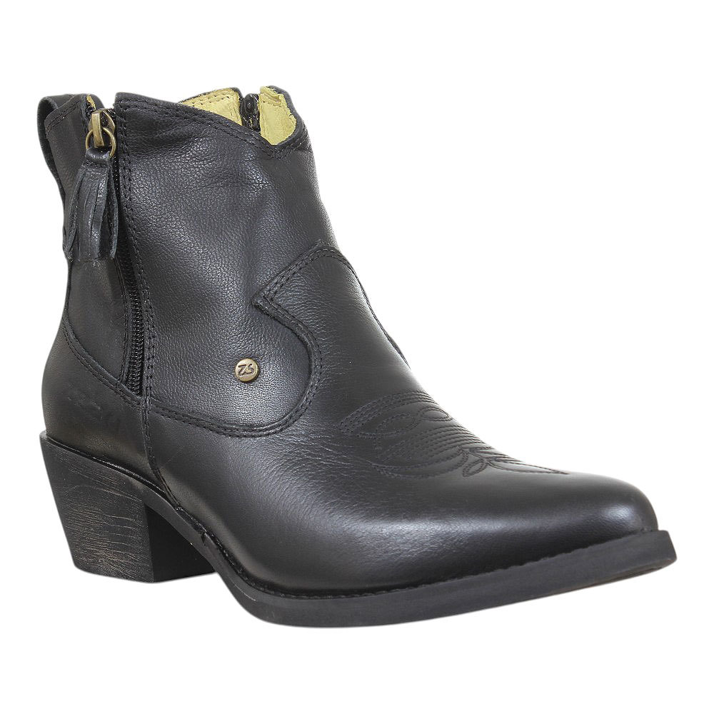 Bota Feminina Bico Fino Preta Zebu 39415