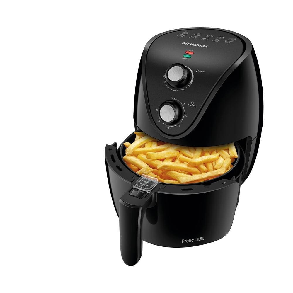 Fritadeira Elétrica Sem Óleo Air Fryer Mondial AF35-BF MK NE 1500W 3,5 Litros