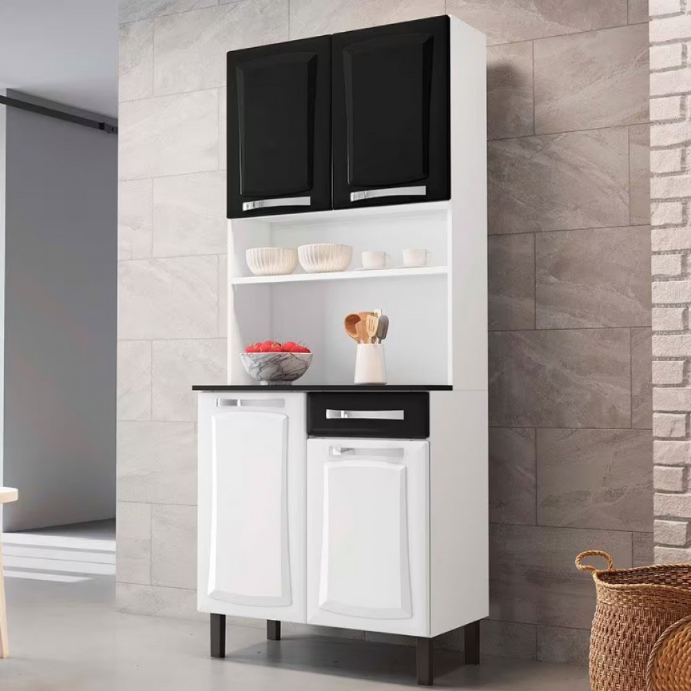 Cozinha Compacta Itatiaia Pratika 4 Portas 1 Gaveta e 5 Prateleiras 80cm