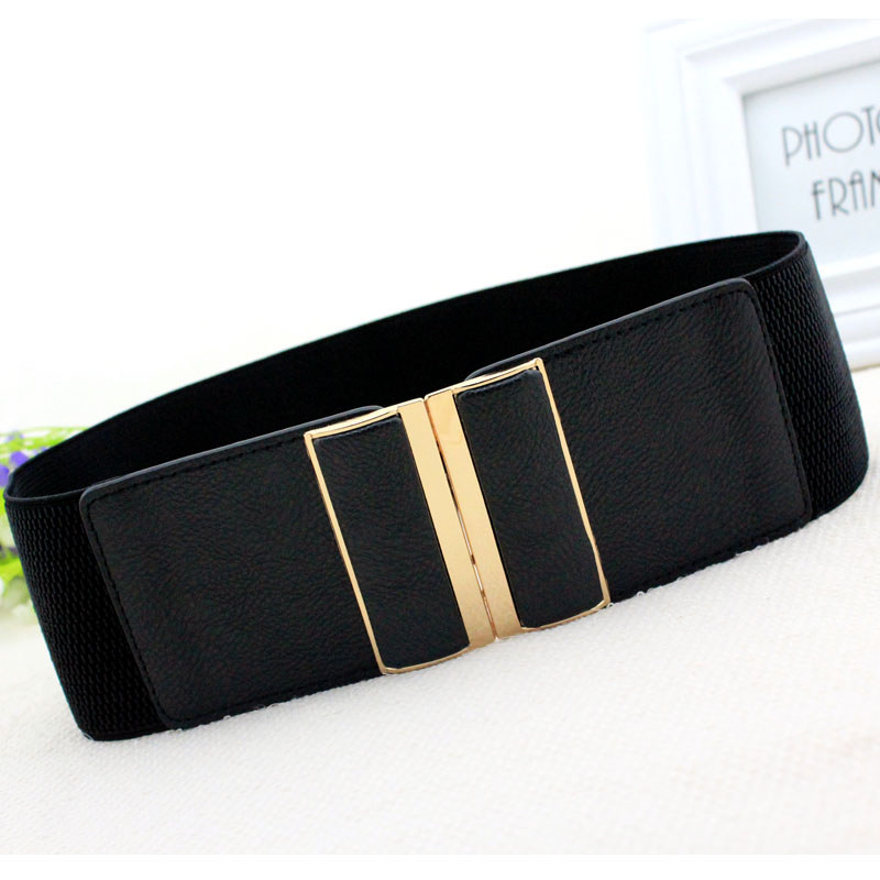 Senhoras cinto elástico versão coreana simples All-Match cinto largo feminino vestido cinto fino-ajuste cinto elástico l