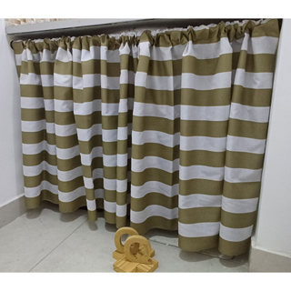 Cortina de Pia para Cozinha Tecido Listrado Bege e Branco 1.50 X 0.80 Decoração luxo em Oferta na Shopee