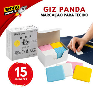 Giz Panda Marcador de Tecido Costura Alfaiataria Patchwork Giz Para Tecido Costureira Kit 05 10 15 em Oferta na Shopee