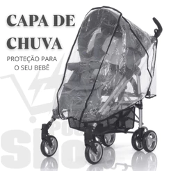 Capa Plástica Protetora Chuva para Carrinho de Bebê UniversalViagens com Bebês