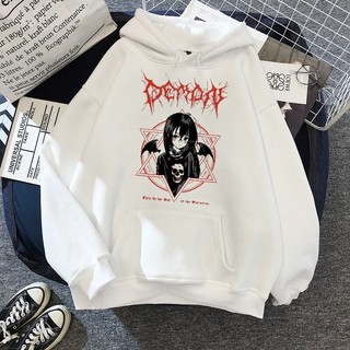 Moletom Canguru Com Capuz Demon Girl Gotica Moda Tumblr Japonese Blusa de Frio Emo Flanelada