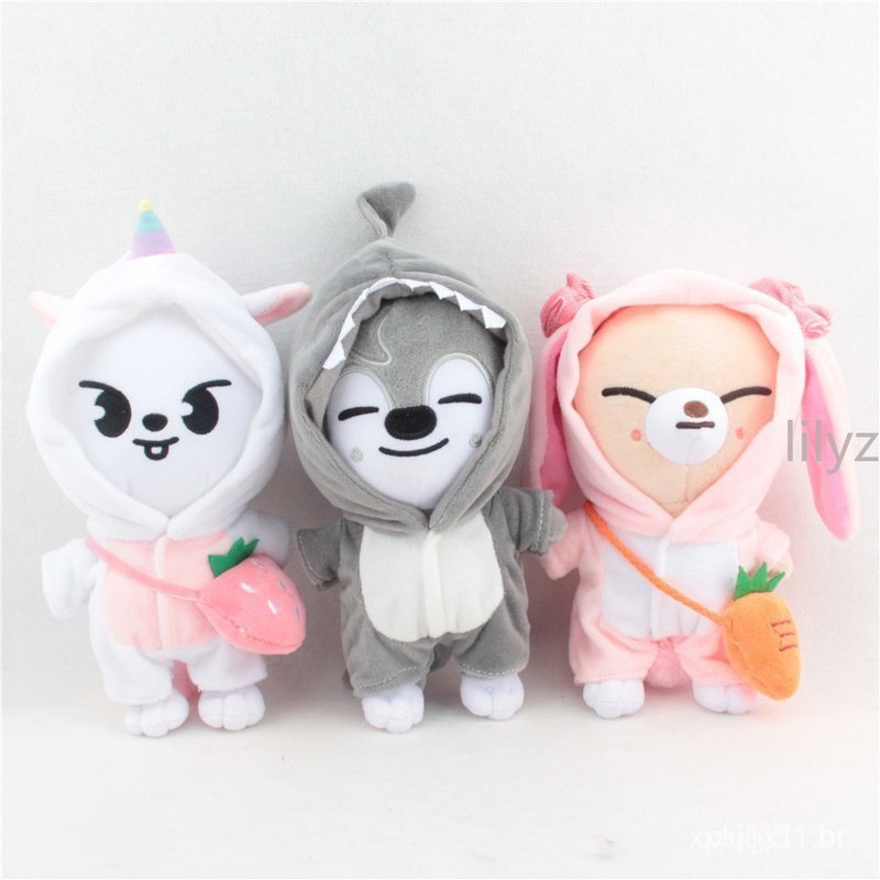 Roupas de Pelúcia Stray Kids Skzoo 20cm Boneco de Ídolo Dinossauro Tubarão Acessórios para Bonecos Presente para Fãs