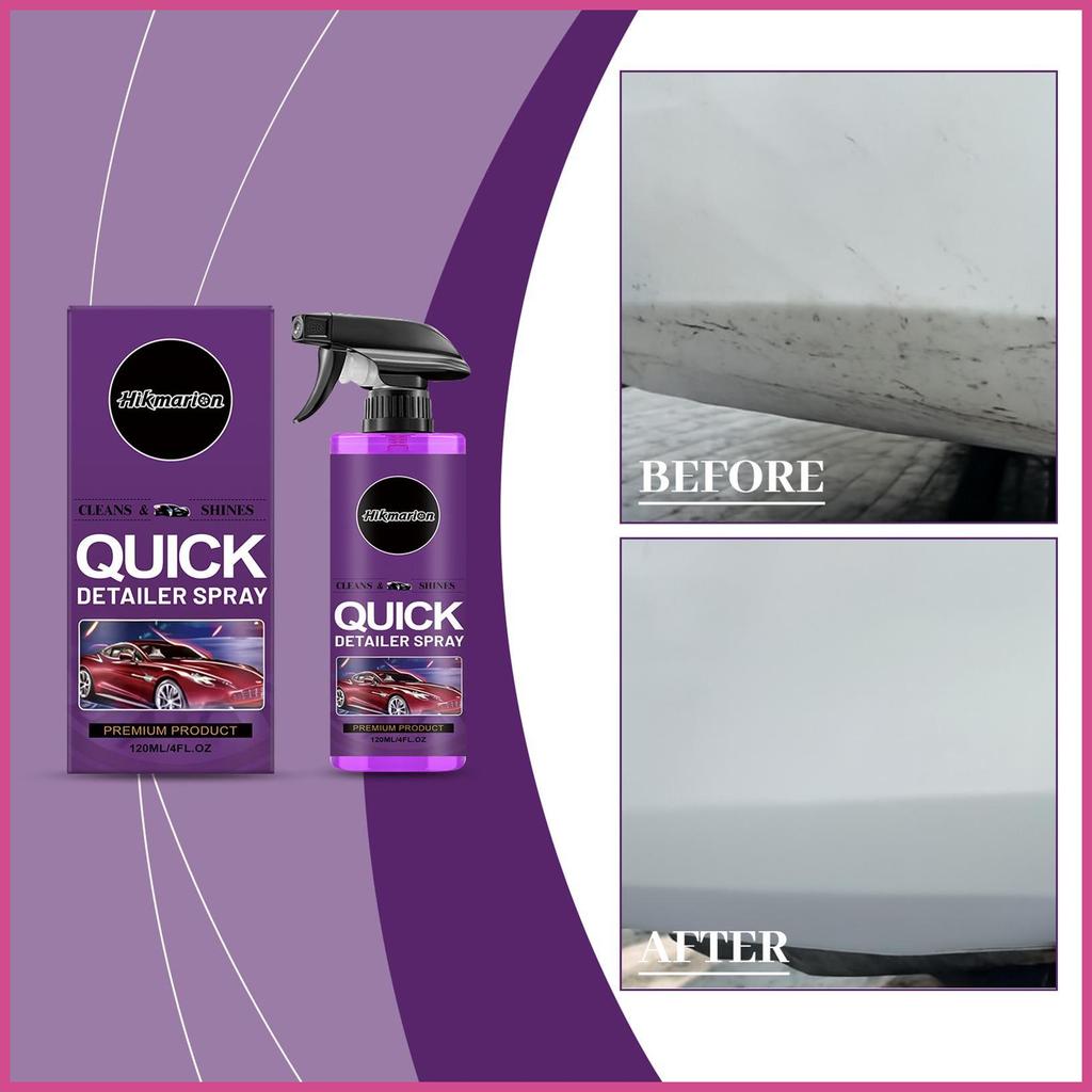 Spray Detalhador Rápido 120ml , Revestimento Seguro De Longa Duração , De Limpeza De Carro , Para Manchas De Arranhões ,