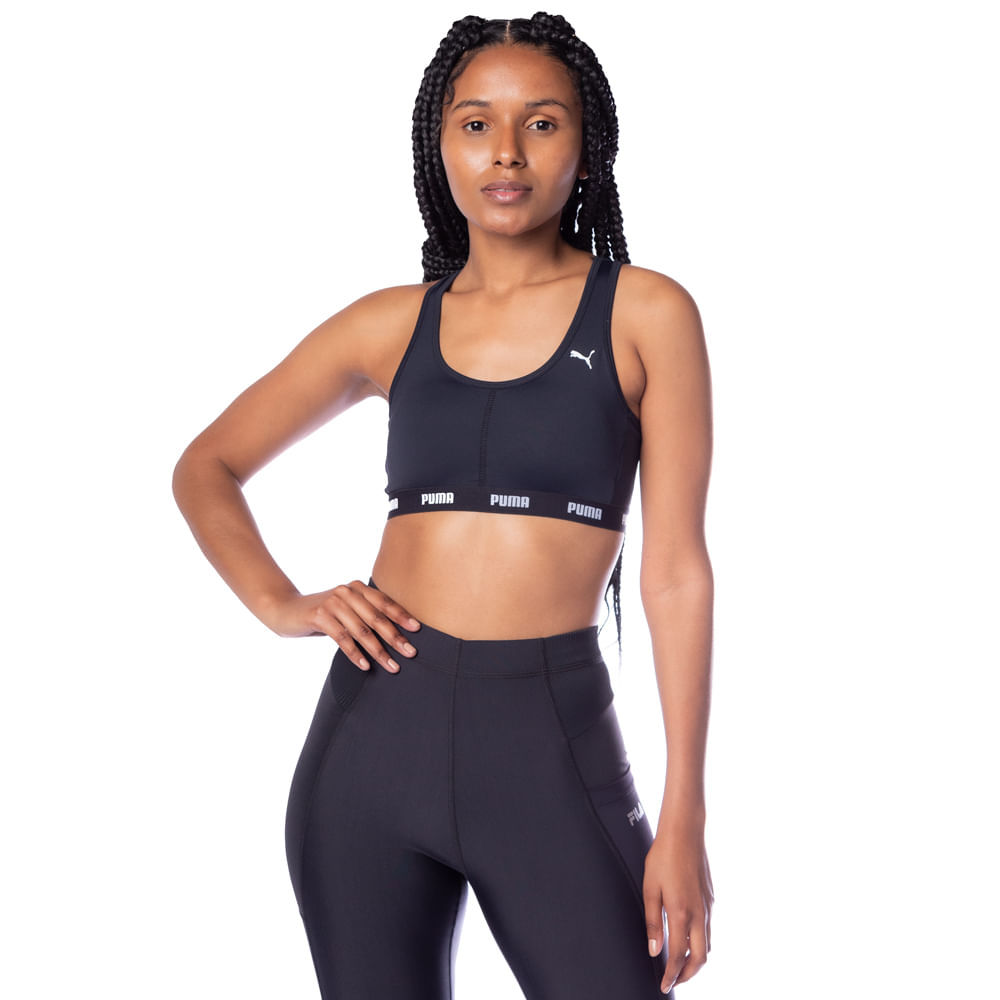 Top Feminino Puma Nadador com Bojo Preto em Oferta na Shopee