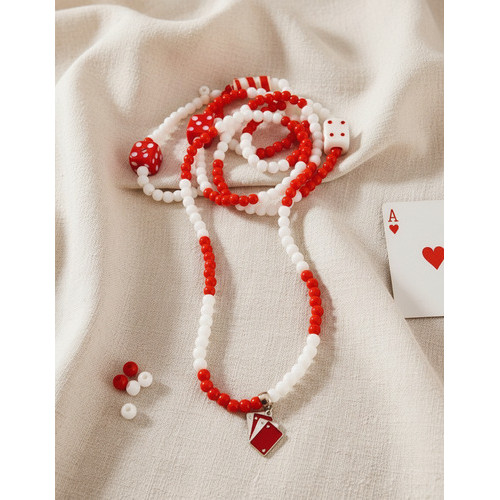 Guia Malandro Umbanda Candomblé Cristal De Vidro 8 Mm 60 Cm Vermelho
