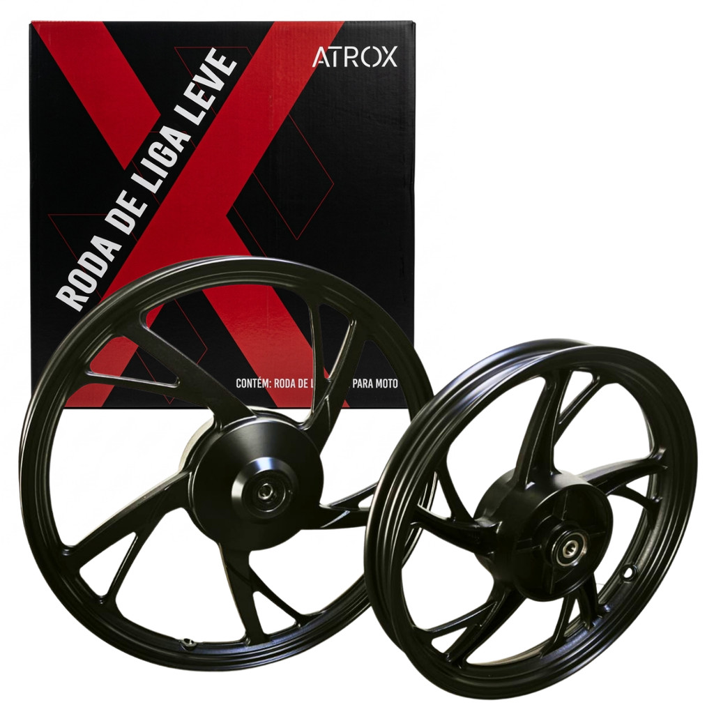 Roda rodão de liga leve ( Par ) Honda Biz 125 - Biz C-100 -Biz 110 modelo Pé de galinha freio a Lona em Oferta na Shopee