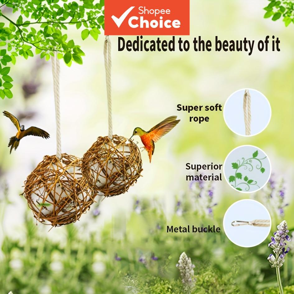 Ninhos De Beija-Flor , Aninhamento Materiais De Nidificação De Pássaros , Estação De Bolas Recarregáveis Para Selvagens 
