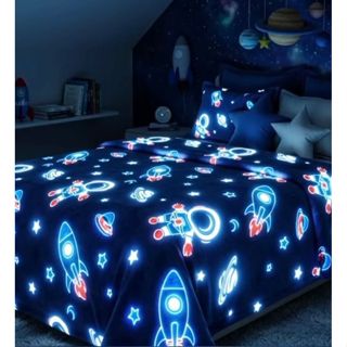 Cobertor Manta Infantil Casal 2,00x1,80Mt Brilha no Escuro Antialérgico em Oferta na Shopee