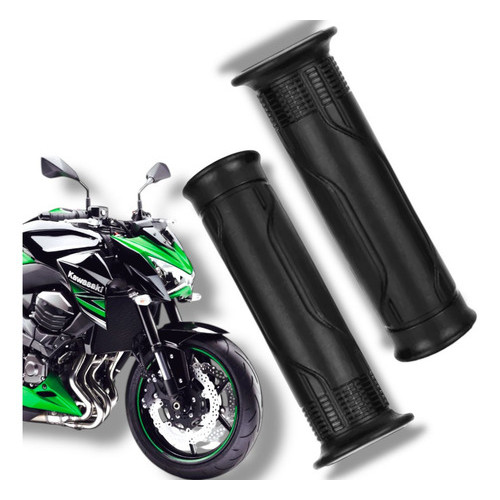 Manopla Punho Frisado + Roldana Kawasaki Z 800 Z800 Preto