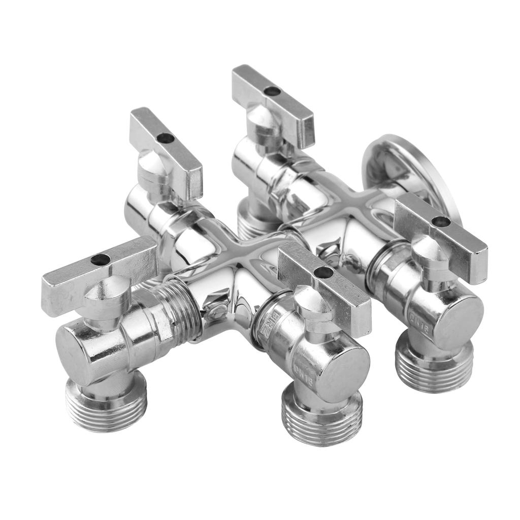 Torneira Metal 5 Saidas Multifuncional Maquina De Lavar/secar Tanque Jardim Quintal Multifuncional