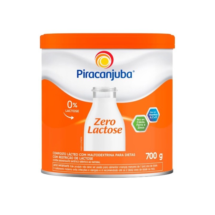 Piracanjuba Composto Lácteo Zero Lactose Lata 700g