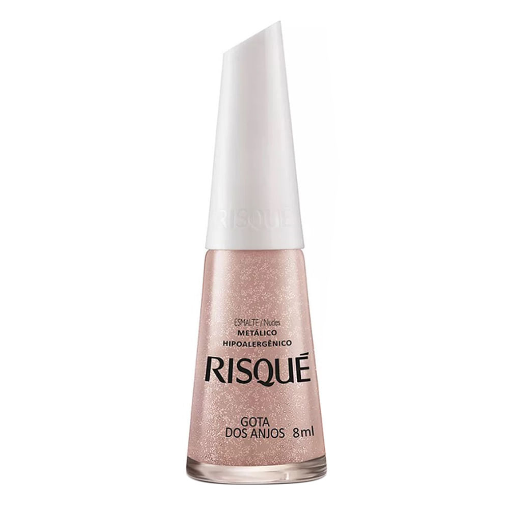 Esmalte Risqué Cor Gota dos Anjos Metálico com 8ml em Oferta na Shopee