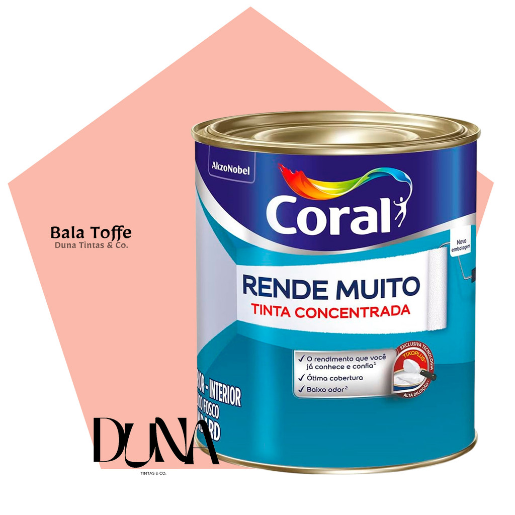 Tinta Coral Rende Muito Rosa Bala Toffe 800ml