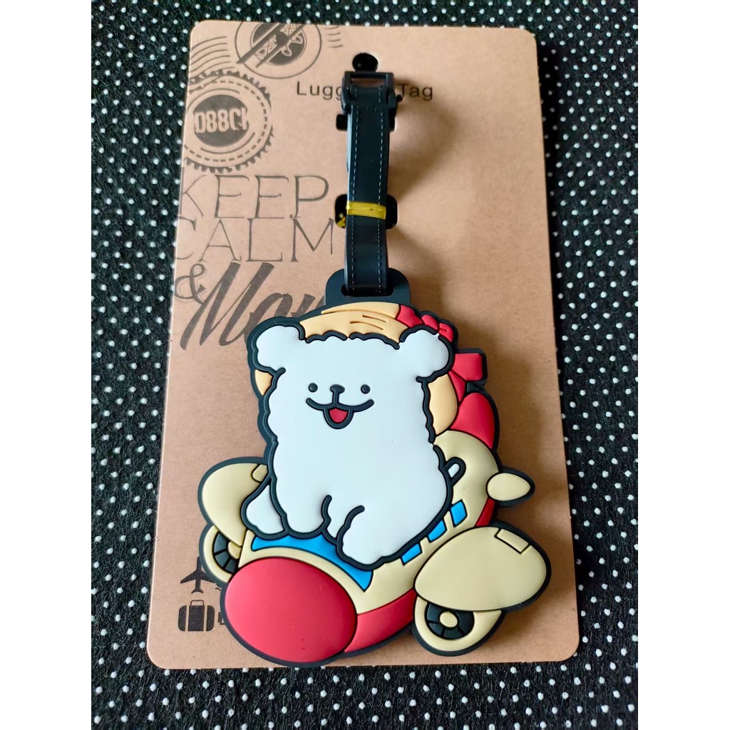 Etiqueta de bagagem fofa indispensável para viagem maltês Little Golden Retriever Corgi Dog Bagagem Tag VQEB