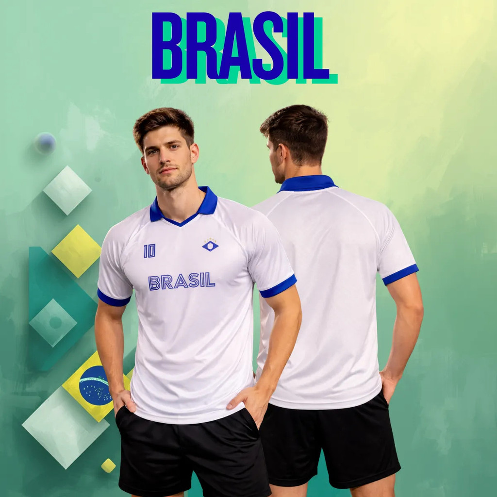 Camiseta Times Seleção  Masculina Polo Sports Diferenciada