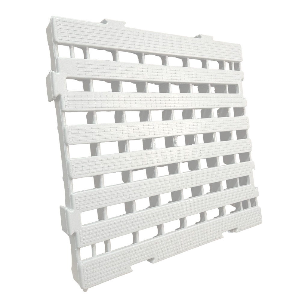 Piso Plástico, Estrado Plástico 40x40x4,5 cm, Deck de Plástico, Palete Plástico Branco