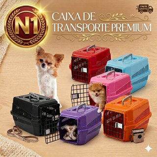 Caixa de Transporte N1 Pet Cão Gato Viagem Avião Passeio Veterinário Resistente Até 5kg Mec Pet em Oferta na Shopee