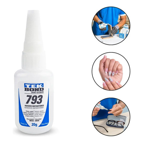 Cola Instantânea Tekbond 793 20g Super Bond Top Qualidade - Transparente