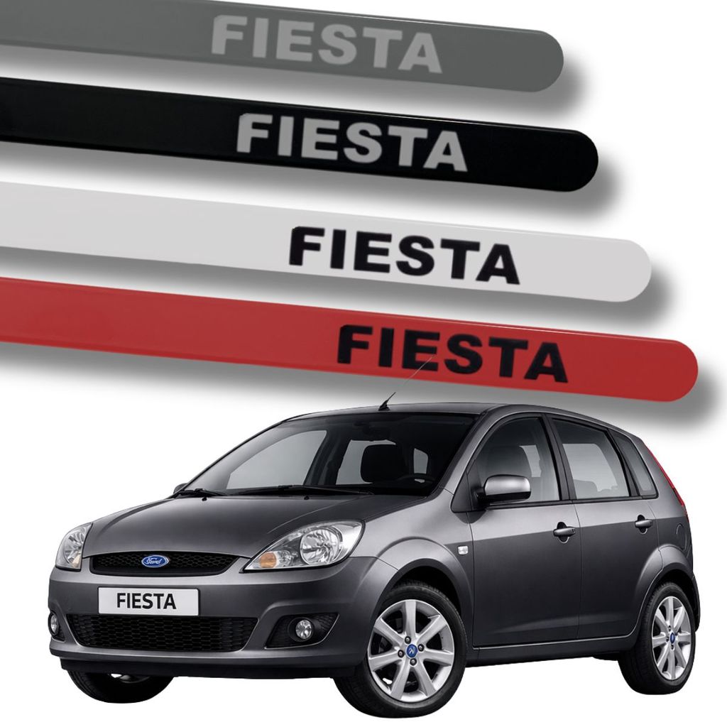 Jogo Protetor Friso Porta Lateral Ford Fiesta Antigo 2004 2005 2006 Borrachão