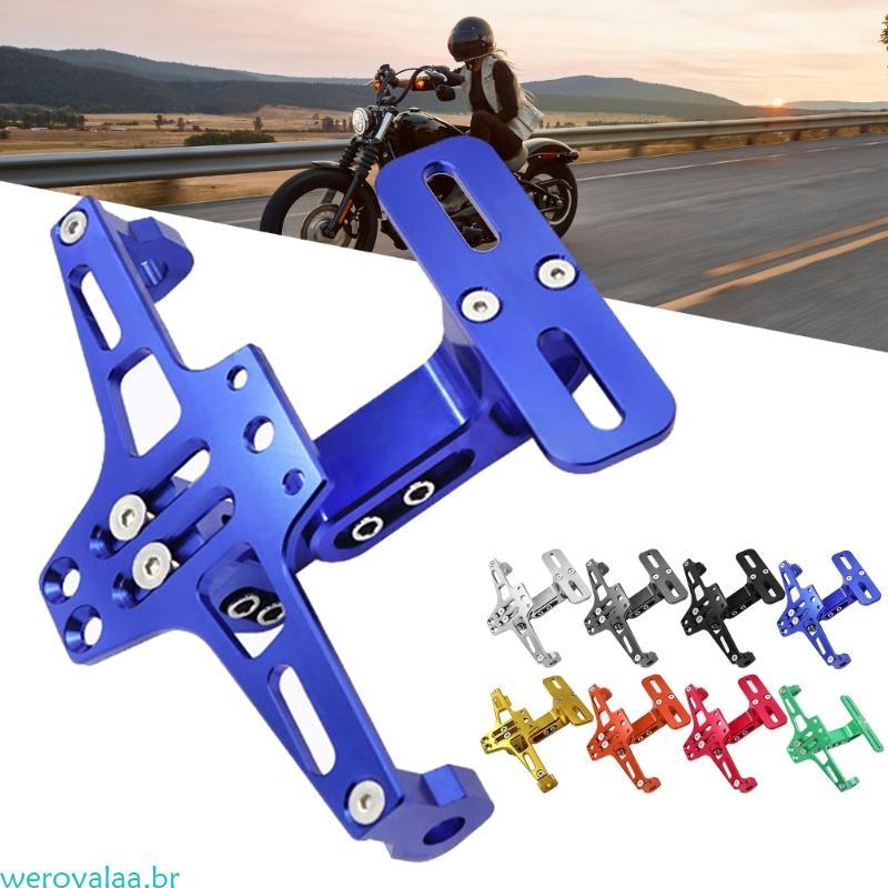 Weroyala Suporte De Montagem De Placa De Licença De Motocicleta , Identificação , Quadro De Alumínio Ajustável , Traseir
