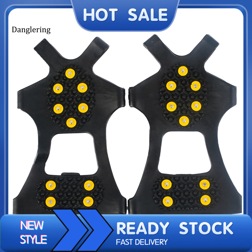 Snow Traction Devices Winter Shoe Grips 1 Pair Ice Cleats Crampons with 10 Studs for Men Women – Non-slip Outdoor for 