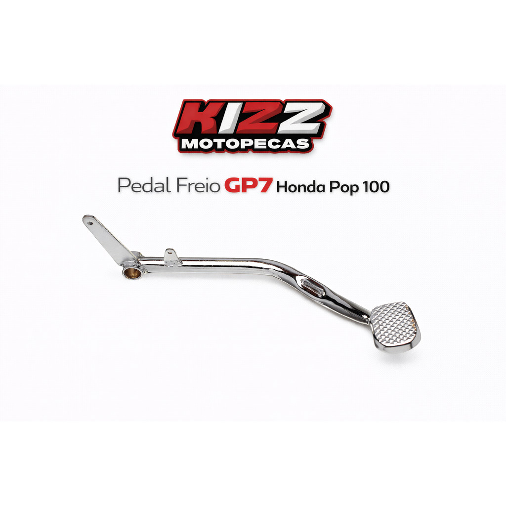 Pedal Freio Cromado GP7 Honda Pop 100 em Oferta na Shopee