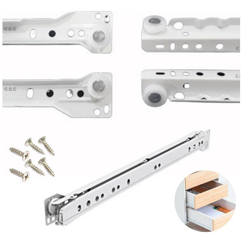 3 Pares Corrediça Branca Comum Para Gaveta Metal 35cm/350mm em Oferta na Shopee