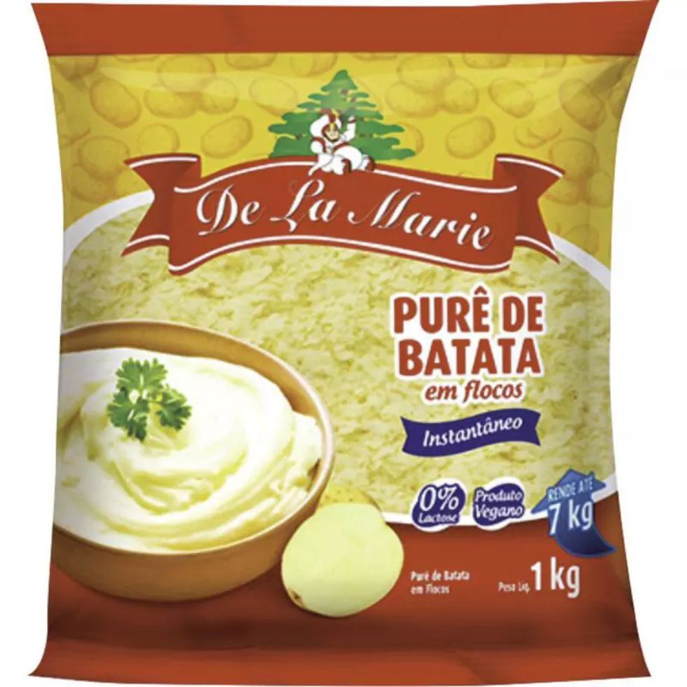 Purê De Batata De La Marie Pacote Com 1Kg em Oferta na Shopee