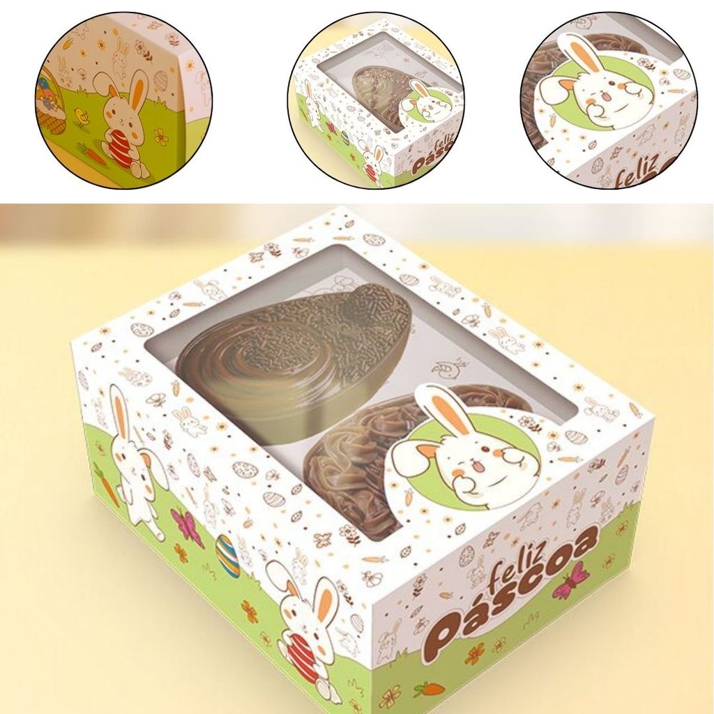 10 CAIXA P/OVO DE PÁSCOA COLHER AJUSTAVEL 250/350G OU 2X150G - PÁSCOA COLORIR 5871 ( IDEIA PÁSCOA 2026 ) — imagem 2 de 2