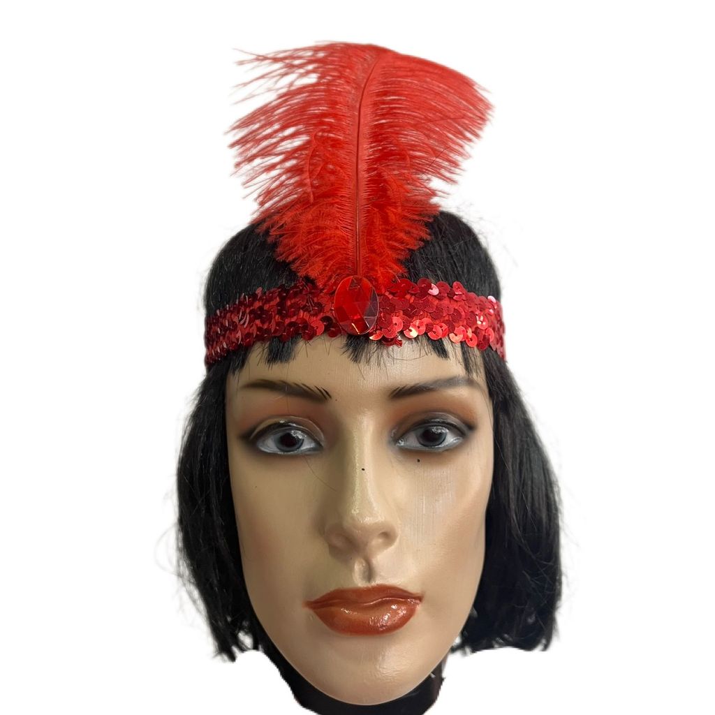 Pena Cabeça Can Can Melindrosa Dançarina Fantasia Cabaré Carnaval