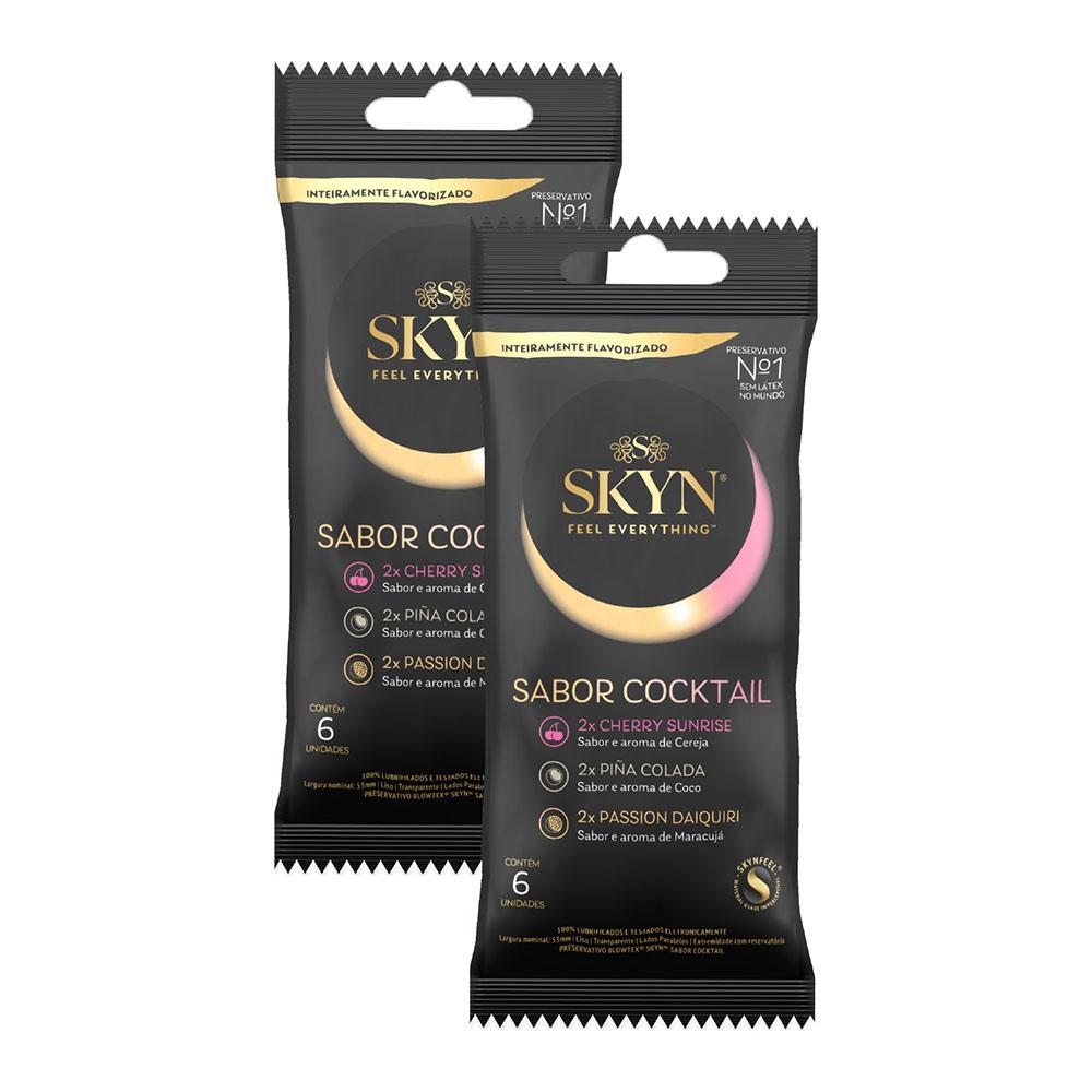 Kit 2 Pacotes Preservativo SKYN Cocktail C/ 6 Unidades Cada