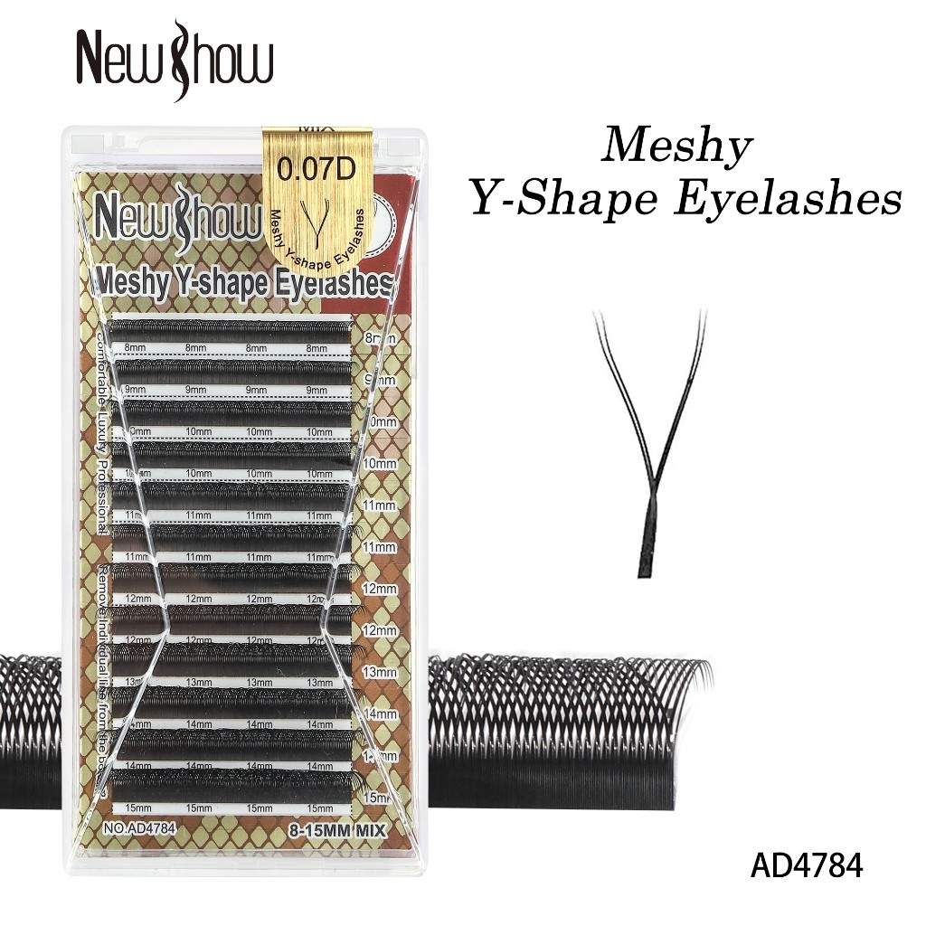 New Show Cílios Y Original com Selo Fio Y/0.07 ESPESSURA/Brasileiro/Extensão de Cilios Alongamento em Oferta na Shopee