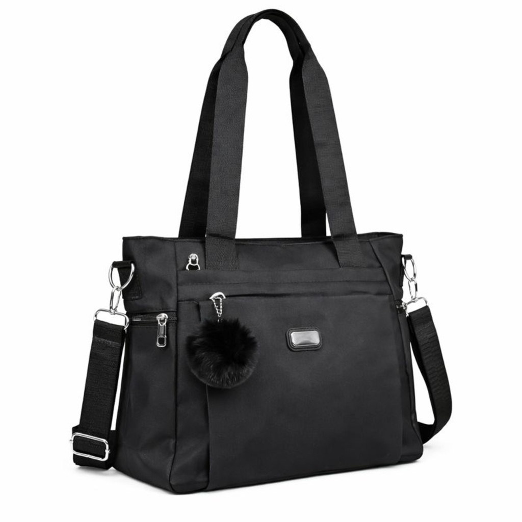 Bolsa Feminina Grande Sacola Moderna com Repartições e Chaveiro Brinde