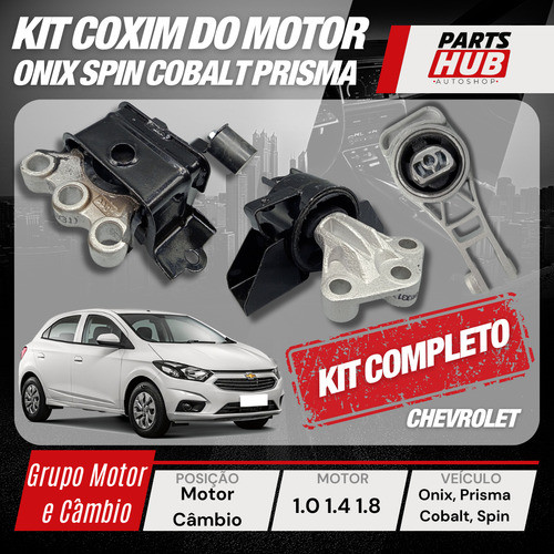 Kit Calço Coxim Motor Cambio Manual Onix Cobalt Prisma Spin