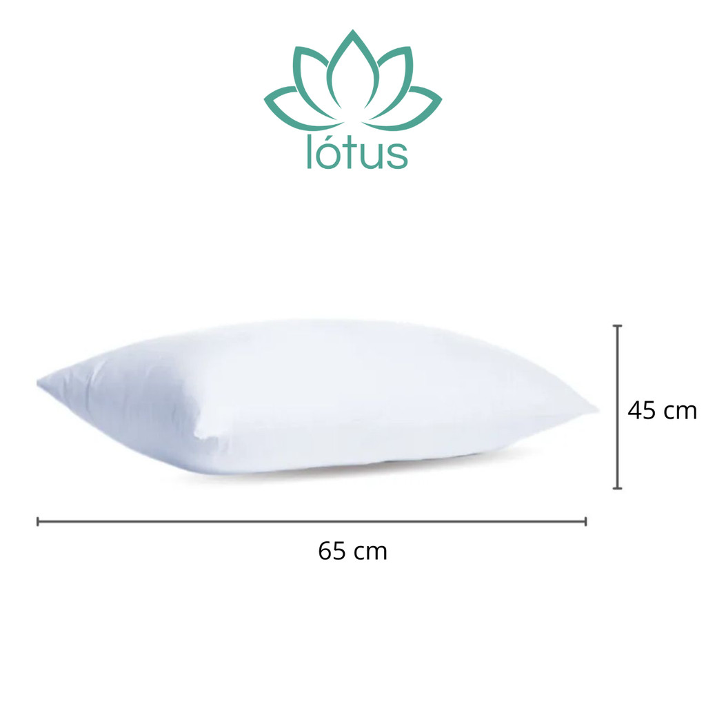 Kit 4 Travesseiros Antialérgicos TNT Fibra Siliconada Alto Firme Tamanho 65x45cm Extra Macio