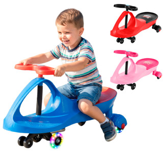 Carrinho Infantil Rolimã Triciclo Roda Led Gira Volante 360° Suporta 100kg Rosa, Azul ou Vemelho em Oferta na Shopee