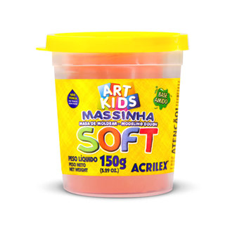 Massa de modelar Soft 150g Laranja 105 Acrilex em Oferta na Shopee