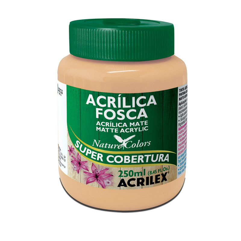Tinta acrílica fosca Amarela Pele 250ml 538 Acrilex