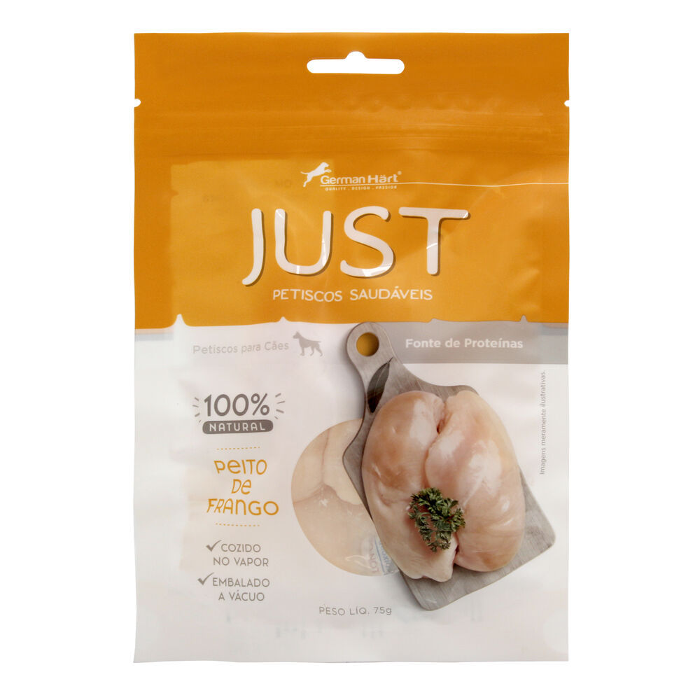 Petisco Just sabor Peito de Frango Cozido 75g - Para Cães e Gatos (ref 13083)