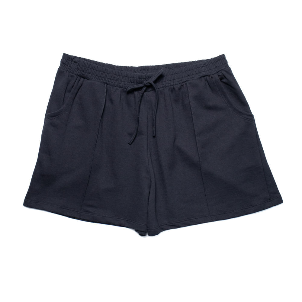 Short Feminino Rechsul Plus Size Moletom Preto em Oferta na Shopee