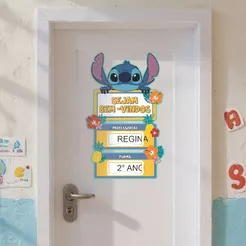 Painel Decorativo em EVA - Stitch - Sejam Bem Vindos - 32x49cm - Disney Original - 1 unidade - Rizzo