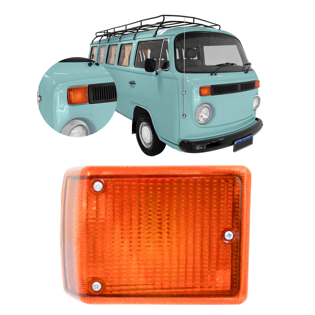 Lanterna Frente Pisca AMBAR para VW KOMBI 1976 77 78 79 80 81 82 83 84 85 - LD PASSAGEIRO