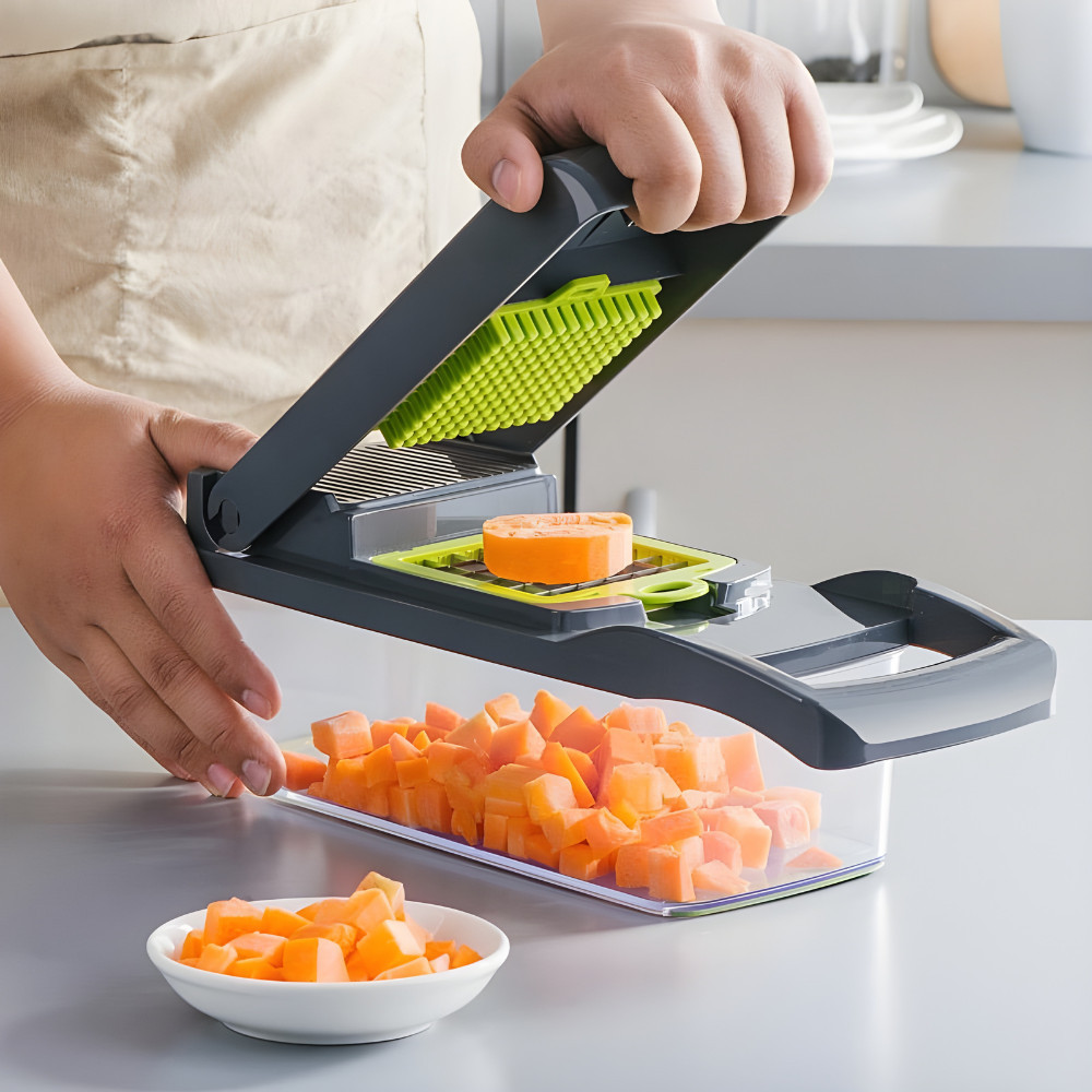Ralador De Legumes Mandoline Profissional Cortador Fatiador Inox Multifuncional Casa Cozinha