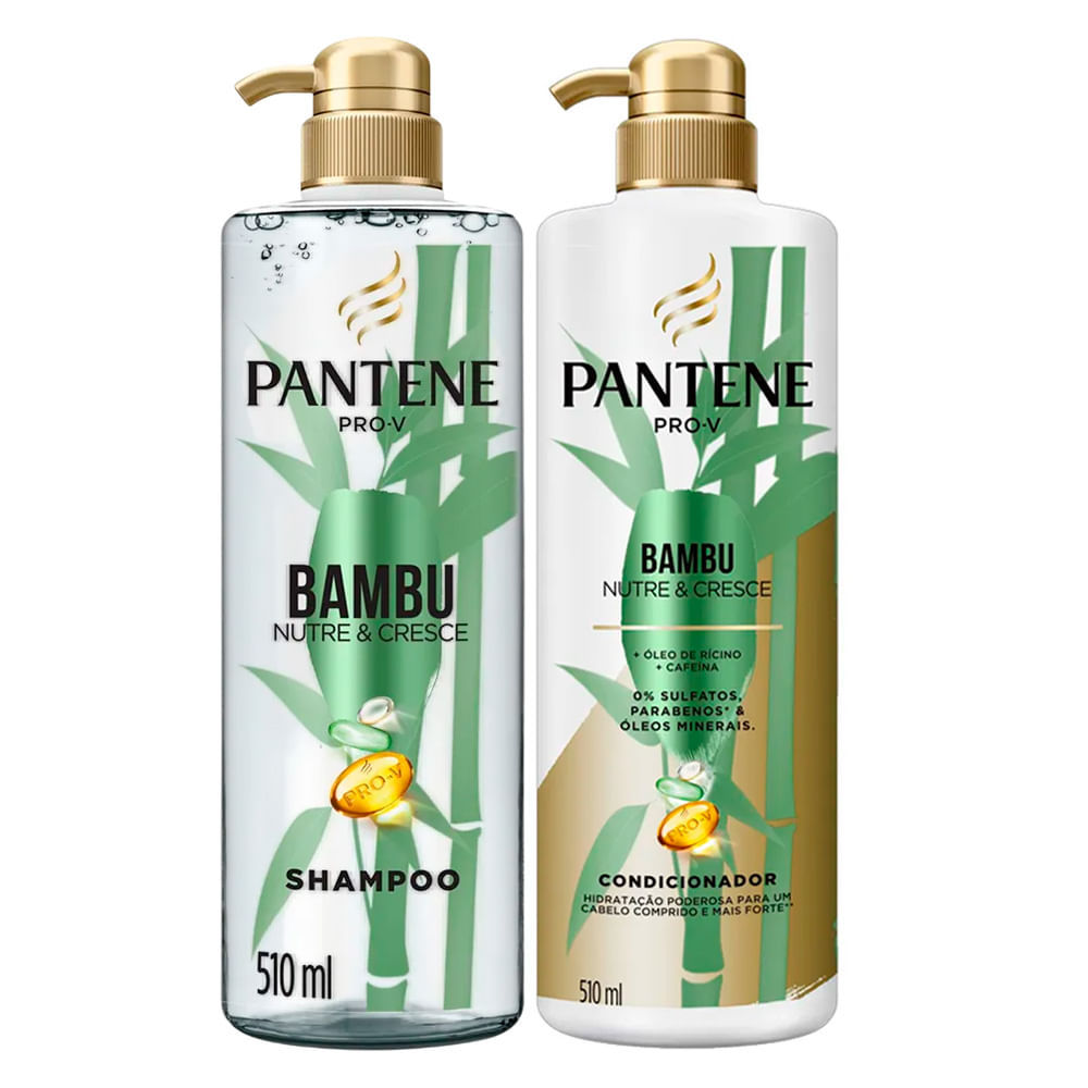 Kit Shampoo + Condicionador Pantene Pro-V Bambu Nutre & Cresce 510ml em Oferta na Shopee