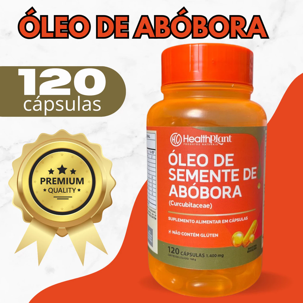 ÓLEO DE SEMENTE DE ABÓBORA 120CAPS 1400MG ANTIOXIDANTE PROSTATA CARDIOVASCULAR IMUNIDADE — imagem 1