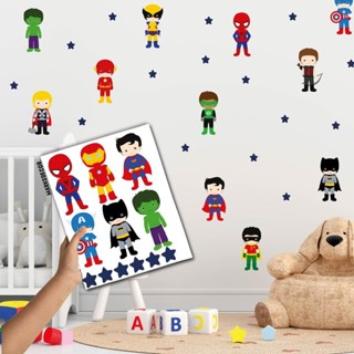 Kit 132 Adesivos Para Parede Heróis, Papel de Parede Infantil, Decoração Quarto Menino Vingadores em Oferta na Shopee